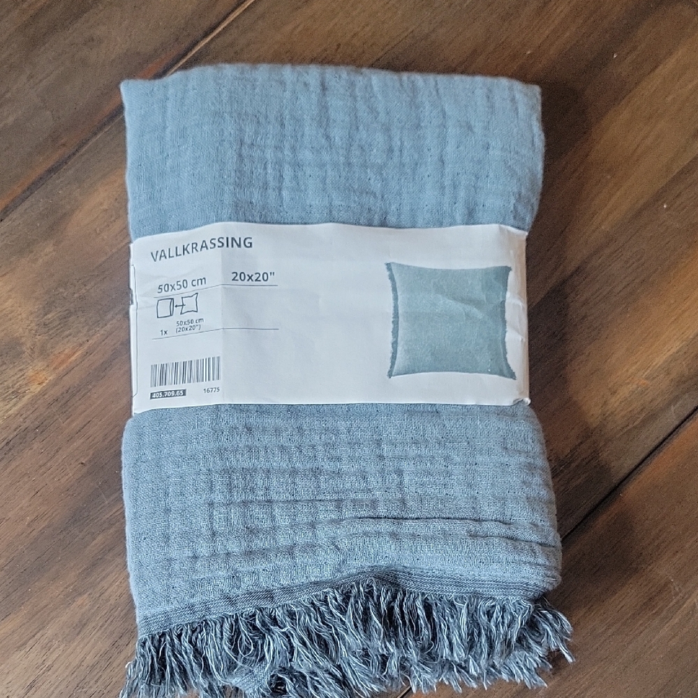 IKEA Cotton Textured Muslin Accent Pillow Cover 20x20
